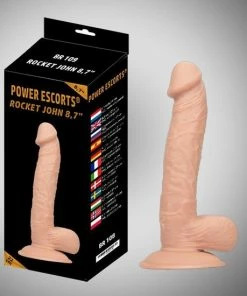 Beste Pirce ? Power Escorts - Rocket John - Realistische Dildo - 8.7 Inch / 22 Cm - BR109 - Beige ✔️