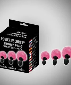 Gloednieuw ? Buttplug Set 3 Delig - Anal Plug Set Voor Mannen En Vrouwen - Power Escorts - Bunny Plug 3-pack - Anaal Starter Pack - Silicone - Klein + Medium + Groot Formaat - BR132 - Gave Cadeaubox - Konijnenstaart Anaal Plug Set - Nep Bont Plugs ?