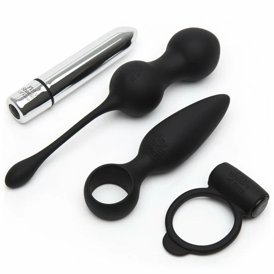 Nieuw ? Fifty Shades Pleasure Overload 10 Days Of Play Couple's Kit - Zwart/ Zilver ? 2 Nieuw ? Fifty Shades Pleasure Overload 10 Days Of Play Couple's Kit - Zwart/ Zilver ? - Afbeelding 2