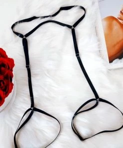 Korting ❤️ Secret Passion-Erotische Lingerie-Sexy Lingerie -Harnas Riem-Harnas Kousenband-Zwart-Verstelbare Harnas-One Size ⌛ -Zyba Shop 550x550 87