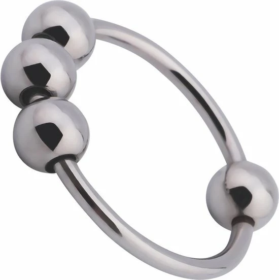 Gloednieuw ? Banoch - Glansring 4/balls - Eikelring 28 Mm - Metaal Cockring ? 4 Gloednieuw ? Banoch - Glansring 4/balls - Eikelring 28 Mm - Metaal Cockring ? - Afbeelding 4