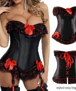 Promo ? Merkloos Zwart Vintage Korset Met Kant En Jarretels | Maat 38 | Sexy Lingerie Korsetten ✔️ 15 Promo ? Merkloos Zwart Vintage Korset Met Kant En Jarretels | Maat 38 | Sexy Lingerie Korsetten ✔️ -Zyba Shop 550x566 2