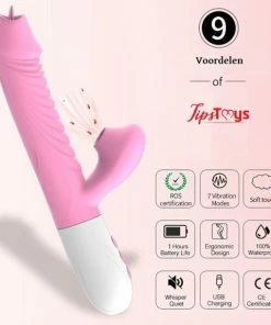 Groothandel ? TipsToys Nieuwe Dildo's Vibrator Anny X3 Verwarming Zuig Lik - Clitoris Vrouwen SexToys Roze ? -Zyba Shop 550x574 1