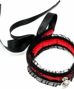 Promo ? Amorable By Rimba Burlesque Collar Met Ring - Rood/zwart ? -Zyba Shop 550x584 1