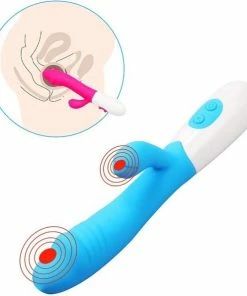Top 10 ? Happy Tears Clitoris En G-spot Stimulator Voor Vrouwen Met Extra Stimulatie | Fijne Orgasmes | Realistische Eikel | Krachtige Vibrator | Duo Vibrator | 30 Standen | 19.5cm | Blauw | ✔️ -Zyba Shop 550x596