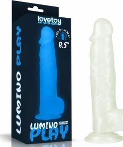 Hete verkoop ? Lovetoy Dildo 8.5 Lumino Blue Light ?