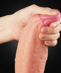 Kopen ? Lovetoy Dual Silicone Dildo 11″ Met Ballen Zeer Realistisch Dildo In Het Beige ? -Zyba Shop 550x598 3