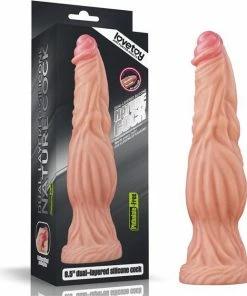Aanbiedingen ? Lovetoy Realistische XXL Dildo Met Aderen 24 Cm - Lichte/donkere Huidskleur ? -Zyba Shop 550x622 3