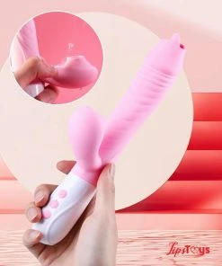 Groothandel ? TipsToys Nieuwe Dildo's Vibrator Anny X3 Verwarming Zuig Lik - Clitoris Vrouwen SexToys Roze ? -Zyba Shop 550x658