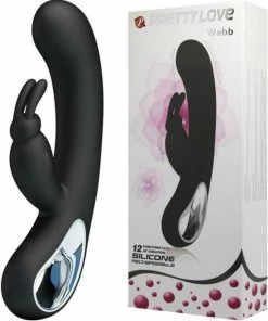 Goedkoop ? Pretty Love Webb - Vibrator - Met Konijntje Voor Je Clitoris - 12 Krachtige Standen - Oplaadbaar - Zwart ⌛ -Zyba Shop 550x663 4