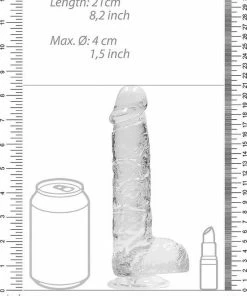 Groothandel ? Shots - RealRock 8" / 20 Cm Realistic Dildo With Balls - Transparent ? -Zyba Shop 550x683