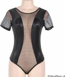 Promo ? Merkloos Zwarte Wetlook Body Met Transparant Gaas En Mooie Decolleté | Maat 40/42 | Sexy Clubwear Kleding ✔️ 8 Promo ? Merkloos Zwarte Wetlook Body Met Transparant Gaas En Mooie Decolleté | Maat 40/42 | Sexy Clubwear Kleding ✔️ -Zyba Shop 550x685