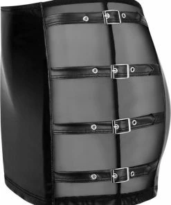 Top 10 ? Cottelli Collection Mini Rok Met Transparante Mesh Inzetstukken Maat XL Zwart ? -Zyba Shop 550x691 2