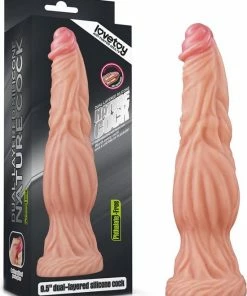 Aanbiedingen ? Lovetoy Realistische XXL Dildo Met Aderen 24 Cm - Lichte/donkere Huidskleur ?