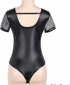 Promo ? Merkloos Zwarte Wetlook Body Met Transparant Gaas En Mooie Decolleté | Maat 40/42 | Sexy Clubwear Kleding ✔️ 9 Promo ? Merkloos Zwarte Wetlook Body Met Transparant Gaas En Mooie Decolleté | Maat 40/42 | Sexy Clubwear Kleding ✔️ -Zyba Shop 550x707 4