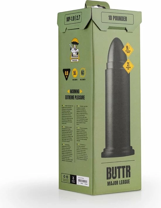 Goedkoopste ✔️ BUTTR 10 Pounder Dildo Anaal Dildo Voor De Gevorderde Gebruiker XXL Buttplug Met Een Maximale Diameter Van 6.8 Cm - Zwart ? 6 Goedkoopste ✔️ BUTTR 10 Pounder Dildo Anaal Dildo Voor De Gevorderde Gebruiker XXL Buttplug Met Een Maximale Diameter Van 6.8 Cm - Zwart ? - Afbeelding 6