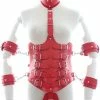 Goedkoop ? Banoch | Collar Bondage Body Harness Red/6 - Rood Pu Leer Vrouwen Harnas - Bdsm ?