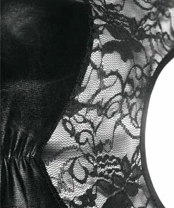 Promo ? Sexy Lingerie Lederen Jurkje Met Kanten Mouwen - Bijpassende String - Maat 52/54 ? -Zyba Shop 550x715 12