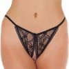Nieuw ? Amorable Zwart / Transparante Open Kruis Tanga - One-size ? -Zyba Shop 550x718 2
