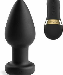 Goedkoopste ? Lang Loys Grote Vibrerende Buttplug Met Remote Control En Gekleurde LED Verlichting ?