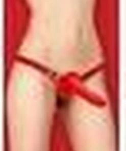 Beste Verkoop ❤️ Ouch! Dubbele Siliconen Voorbinddildo Strap-On Met Harnas Verstelbaar - Rood ? -Zyba Shop 550x723 1