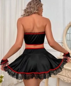 Beste Verkoop ⭐ Merkloos Hot And Sexy - Verpleegster Kostuum Carnavalskleding -Oktoberfest - Dames Verkleedkleding - Maat L_ZWART ? -Zyba Shop 550x732 11