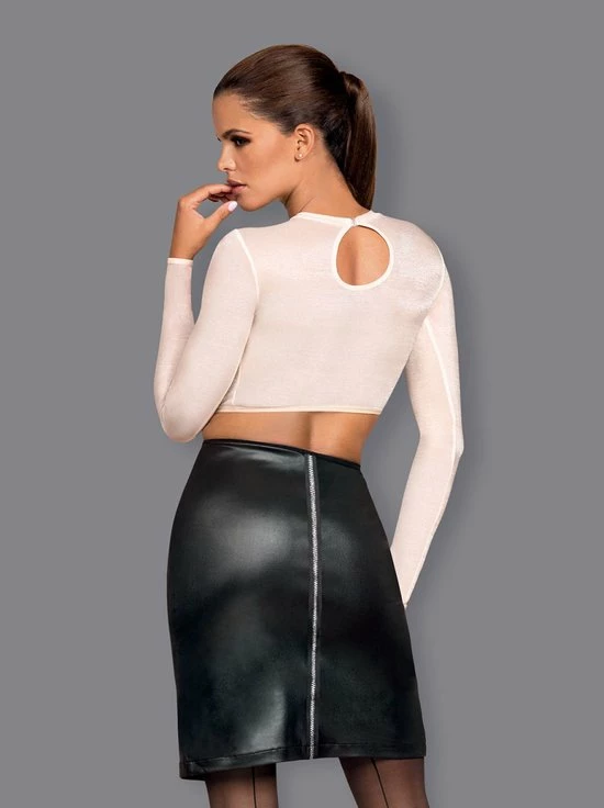Promo ? Obsessive Bossy Top En Faux Leder Rok 2-Delige Set ? 5 Promo ? Obsessive Bossy Top En Faux Leder Rok 2-Delige Set ? - Afbeelding 5