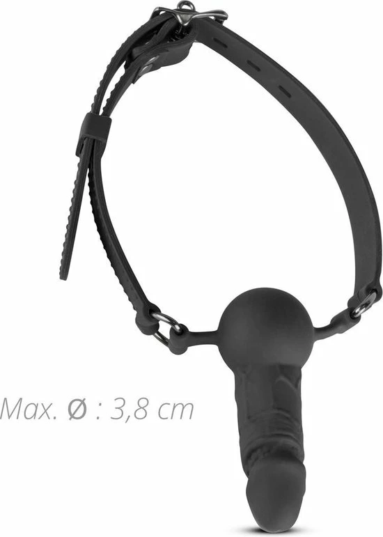 Uitgang ? EasyToys Online Only EasyToys Siliconen Gag Met Realistische Penis - Vergrendelbare Gesp - Met Penis - Zwart ? 4 Uitgang ? EasyToys Online Only EasyToys Siliconen Gag Met Realistische Penis - Vergrendelbare Gesp - Met Penis - Zwart ? - Afbeelding 4