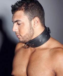 Nieuw ? Zado Zwarte Leren Halsband Met Ring ? -Zyba Shop 550x780