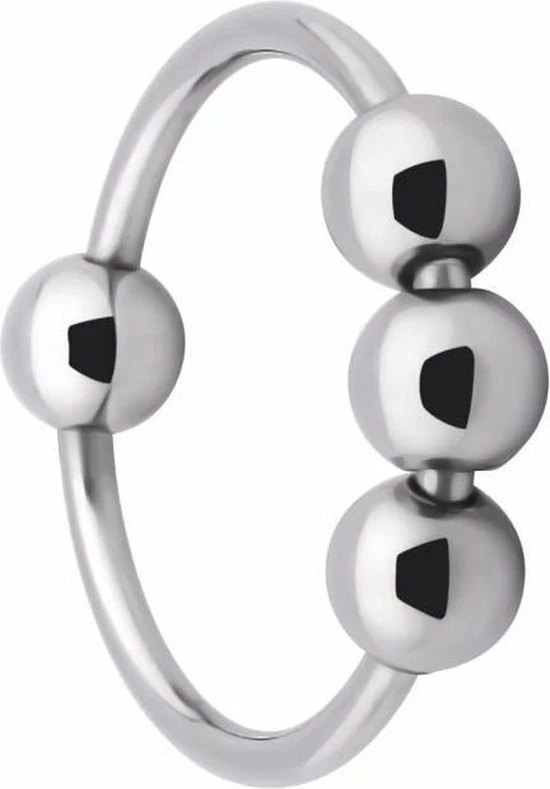 Gloednieuw ? Banoch - Glansring 4/balls - Eikelring 28 Mm - Metaal Cockring ? 3 Gloednieuw ? Banoch - Glansring 4/balls - Eikelring 28 Mm - Metaal Cockring ? - Afbeelding 3