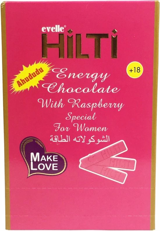 Gloednieuw ❤️ EVELLE HILTI Horny CHOCOLA Voor DAMES - Energie & Lust - Heftigere Orgasmes - 1 Reep X 25GR - GINSENG & LustKRUIDEN ⭐ 1 Gloednieuw ❤️ EVELLE HILTI Horny CHOCOLA Voor DAMES - Energie & Lust - Heftigere Orgasmes - 1 Reep X 25GR - GINSENG & LustKRUIDEN ⭐