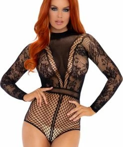 Beste Verkoop ? Leg Avenue Fishnet Bodysuit W. Snapcrotch ? -Zyba Shop 550x797 1
