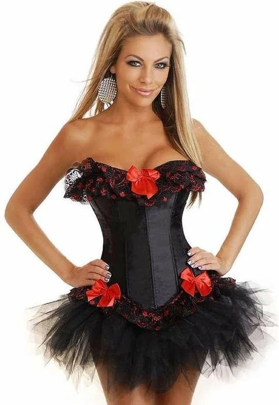 Promo ? Merkloos Zwart Vintage Korset Met Kant En Jarretels | Maat 38 | Sexy Lingerie Korsetten ✔️ 2 Promo ? Merkloos Zwart Vintage Korset Met Kant En Jarretels | Maat 38 | Sexy Lingerie Korsetten ✔️ - Afbeelding 2