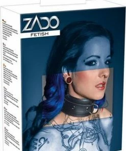 Nieuw ? Zado Zwarte Leren Halsband Met Ring ? -Zyba Shop 550x805 4