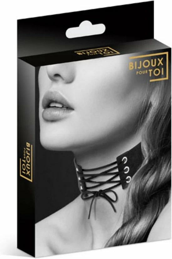 Coupon ✔️ Bijoux Pour Toi - Halsband - Fetish Choker Met Veters - Zwart ? 4 Coupon ✔️ Bijoux Pour Toi - Halsband - Fetish Choker Met Veters - Zwart ? - Afbeelding 4